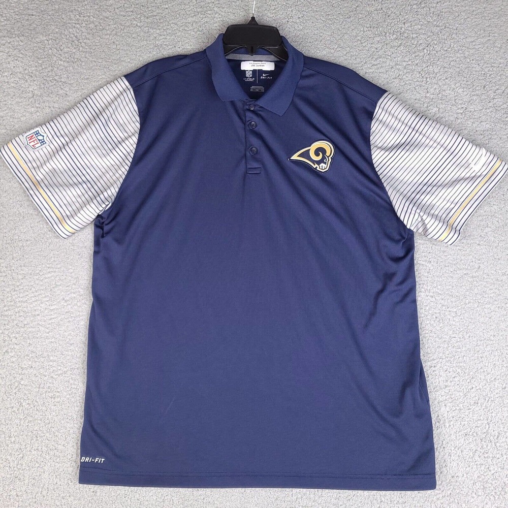 Los Angeles Rams Draft Director‎ JW Jordan Nike NFL OnField Polo Shirt XXL Blue
